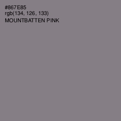 #867E85 - Mountbatten Pink Color Image
